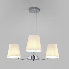 Suspended lamp EUROSVET AMARETTO 60155/3, E14, 3x40W, 650x650 mm, chromium color