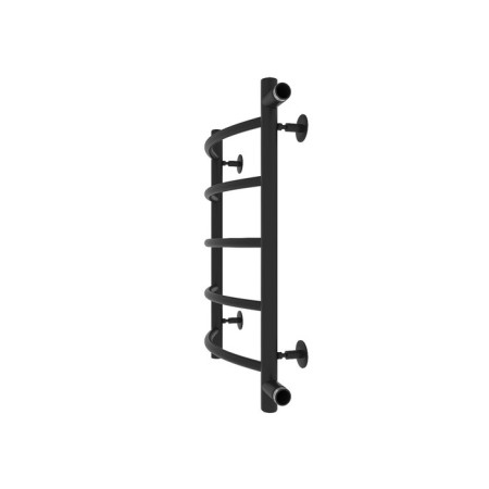 Water towel "Sanprise" Classic P5, 500x600 mm, side connector, black matte-2