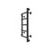 Water towel "Sanprise" Classic P5, 500x600 mm, side connector, black matte