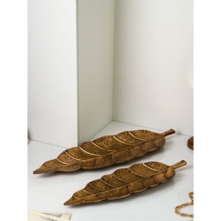 Set of organizers "Sheet No. 5", polystone, 2 pcs, color gold-1