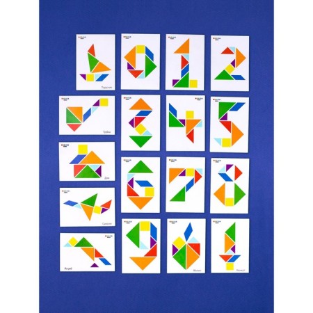 Puzzle "Tangram" with cards (17 pcs.)-8