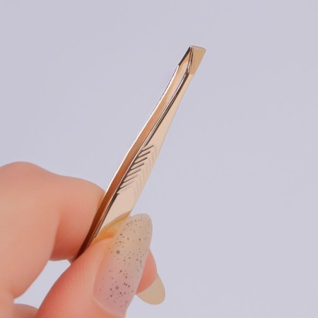 Pinzet beast, wide, 9 cm, silver/golden color-3