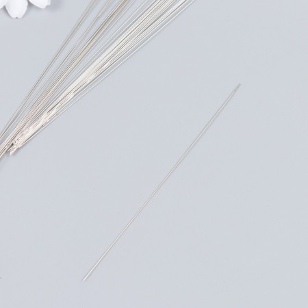 Needles metal for beads in a glass flask thin set 30 pcs Ø 0.6x120 mm 1.5x1.5x14 cm-2