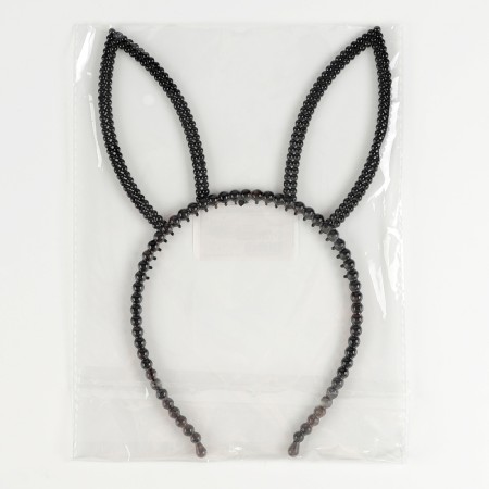 Carnival rim ears Bunny, black color-3