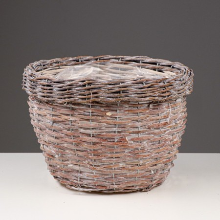 Kashpo "Potle", silver-beige, 27x27x17 cm