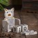 Wooden calendar "cat" 7x4x10 cm