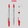 Ballic handle Erich Krause R-301 Classic Stick, Node 1.0 mm, ink red, letter line 2000 meters, barcode on the handle