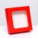 Self -assembly box with a red window, 13 x 13 x 3 cm