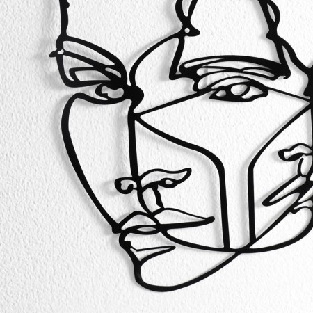 Panel interior metal "Two persons. Abstraction" 25x20 cm-2