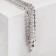 Bracelet with rhinestones "shine" chain, white color in silver, l = 18 cm