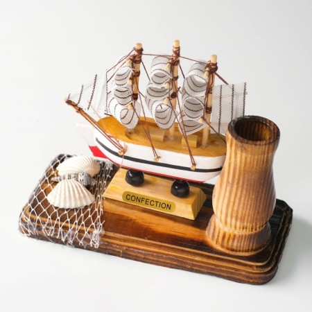 Set of desktop "ship" with a stand for pens, 12 x 13 x 6 cm-6