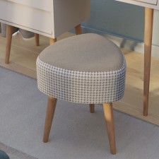 Банкетка «Ева», 380×380×450 мм, велюр / шенилл, цвет бежевый