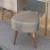 Bangage "Eva", 380 × 380 × 450 mm, velor / shenill, beige color
