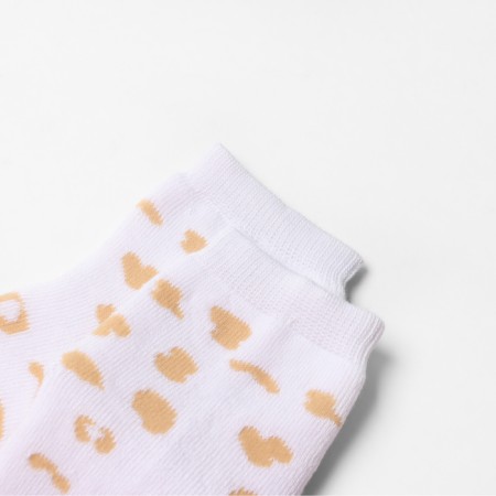 Terry socks children, white/leopard color, rr 14-16-2