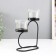 Climber Metal, glass for 2 candles "Heart" d = 2-5 cm black 12x6x17.5 cm