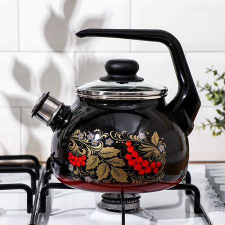 Kettle with a whistle "mountain ash", 2 l, fixed handle, induction-4