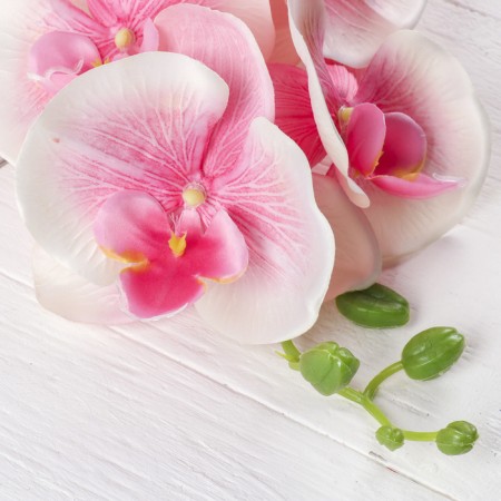 Artificial flowers "Graceful orchid" 10x100 cm, pink-1