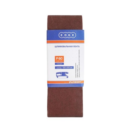 Abrasive tape Edge by Patriot, 100x610 mm, P60, 3 pcs.-1