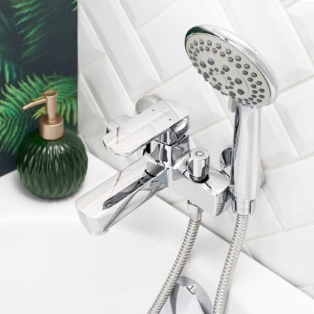 BUNE BOOOU B8215-3EH bath, pour 120 mm, shower set, brass, chrome-2