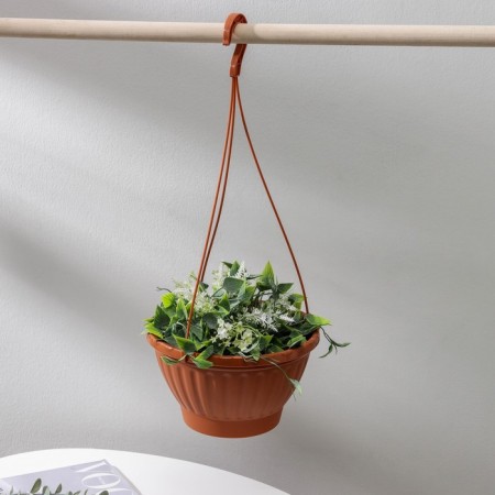 Street Kashpo for flowers suspended "Mirabel", 2.5 l, brown color