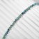 Bracelet "ice" 1 row, the color is blue-green in silver, 7 cm
