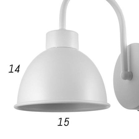 Bra 1669/1wt E27 40W white 15x22.5x21 cm-4