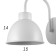 Bra 1669/1wt E27 40W white 15x22.5x21 cm