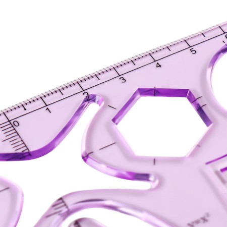 Troth-traffic line, plastic, with a transporter, for drawing figures, mix-2