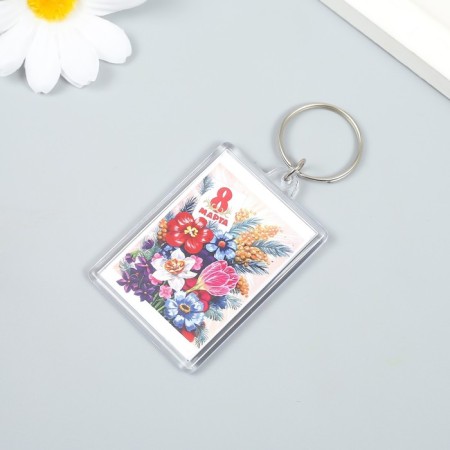 Acryl keychain "March 8" 3.5 x 5 cm-1