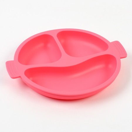 Feeding set: bib, plate 2pcs, glass, instruments, crumb I, pink-6