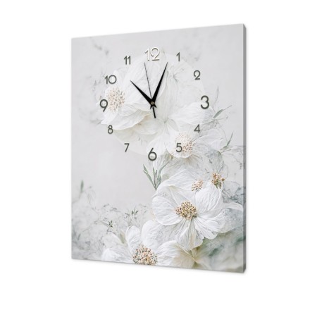 Carty clock is wall-mounted, interior "flowers", silent, 30 x 40 cm