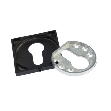 Lockland cylinder lining, square, with mount, black color-4