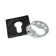 Lockland cylinder lining, square, with mount, black color