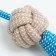 A wicker cable toy with a pen, up to 40 cm, 90 g, blue/yellow/white