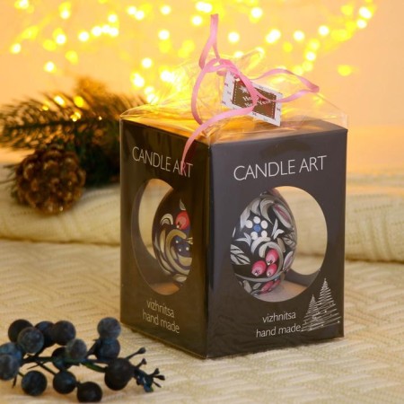Christmas ball D-8 cm "Berry pattern" manual painting-3