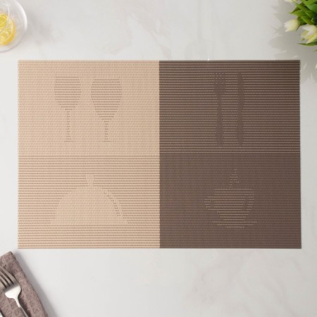Serving napkin on the table "Restaurant", 40 × 30 cm, brown color-3