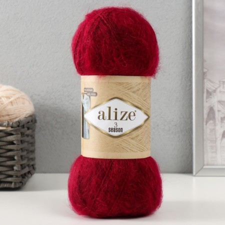 Yarn "3 Season" 51% acrylic, 25% mohair, 24% wool 500m/100g (57-bearded)