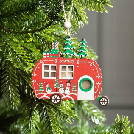 Christmas tree toy "Vanchik", from batteries, glow warm white-1