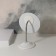 Desktop mirror, on a flexible leg, D mirror surface 15 cm, white color