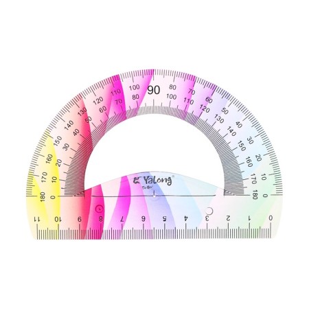 Set of geometric flexible silicone (ruler 20cm+square+transporter) gradient-2