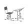 Polini Kids set growing transformer + adjustable stool, white-gray color