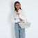 Bag-touut without fastening, white/green color