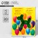 Volumetric postcard "Happy Birthday", balls, 12 x 18 cm