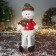 Soft toy "Snowman in a striped cap with long legs" 48x23 cm