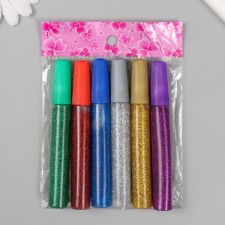 Glitter color (adhesive) set 6 pcs (10 grams 1 tube)