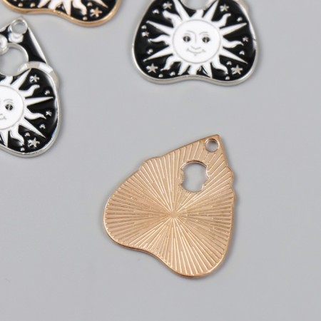 Decor for creativity Metal "Sun symbol" enamel mix 2.6x2.3 cm-2