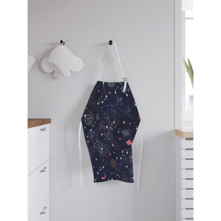 Apron of a kitchen with a photo print "Space bodies", adjustable, size OS-1
