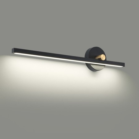Wall lamp Lumion. Parker, 16W, LED, 120x70x630 mm, black color, gold-1