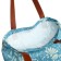 Hooper bag without fastening, from textiles, blue color