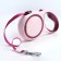 Roulette with a system of effective twisting a leash, 5 m, up to 20 kg, pink-burgundy